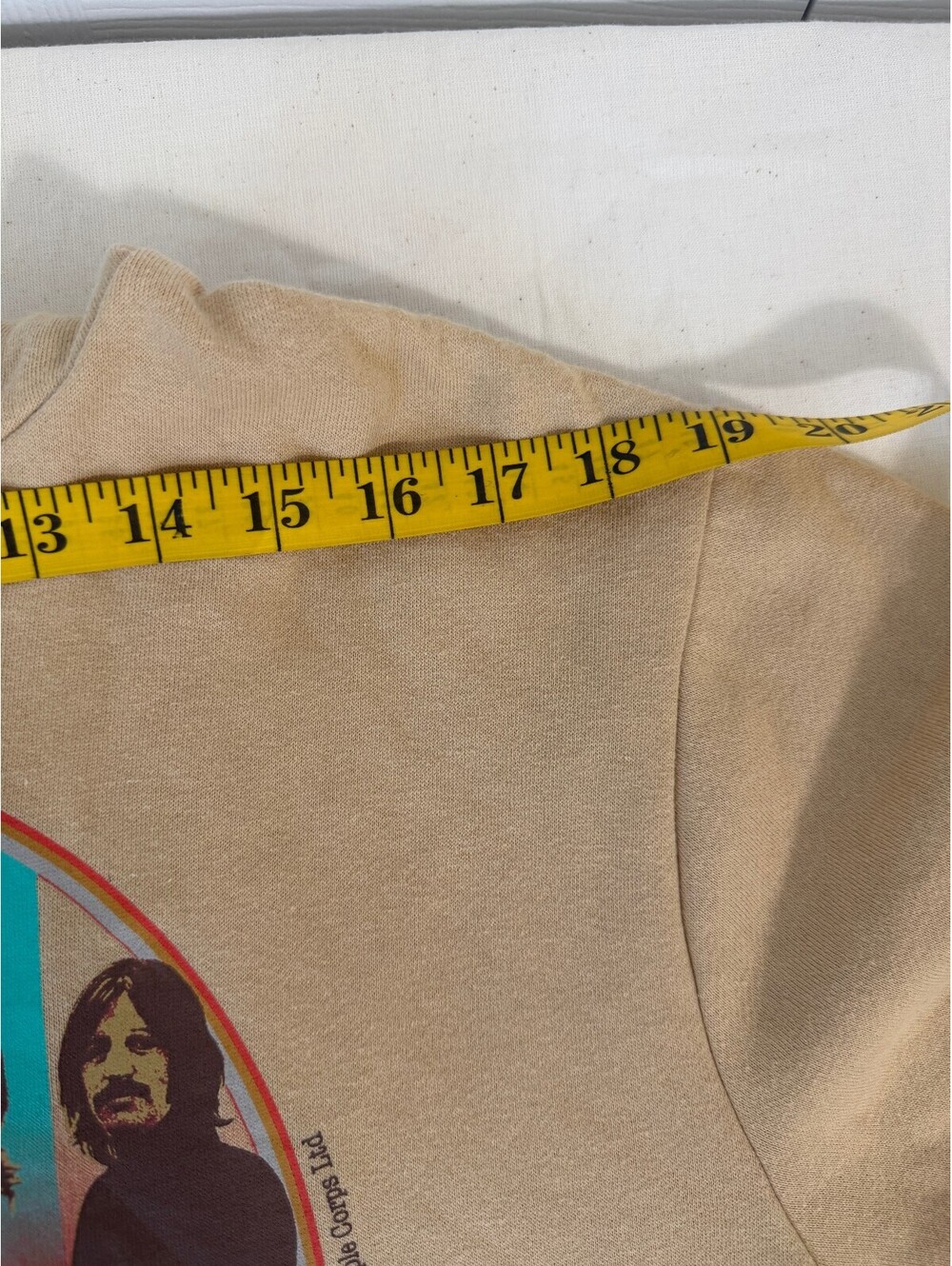 The Beatles Beige Hoodie Sweatshirt Size Large 60% Cotton 40% Polyester - Picture 6 of 11